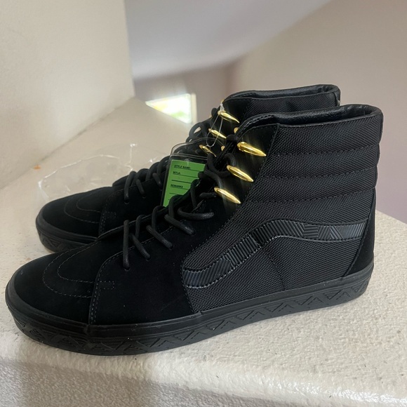 Vans x Marvel Sk8-Hi High Top Shoes‎ Black Panther M 10.5W 12 Limited Edition